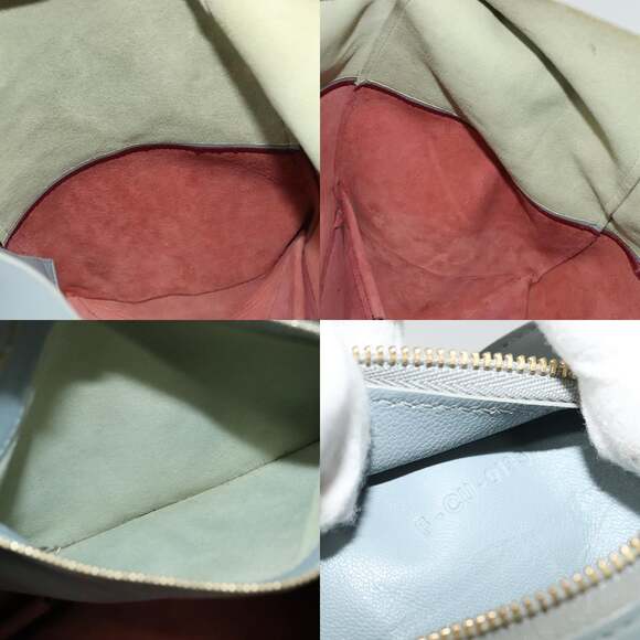 CELINE Horizontal Cabas Tote Bag Leather Gray Gold - Picture 12 of 12